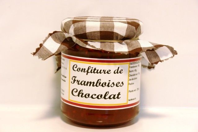 Confitures spécialités - Confiture de Framboises Chocolat