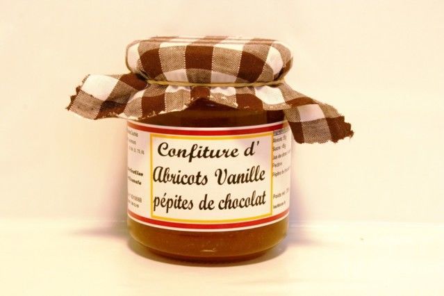 Confitures spécialités - Confiture d'Abricots Vanille Pépites de Chocolat