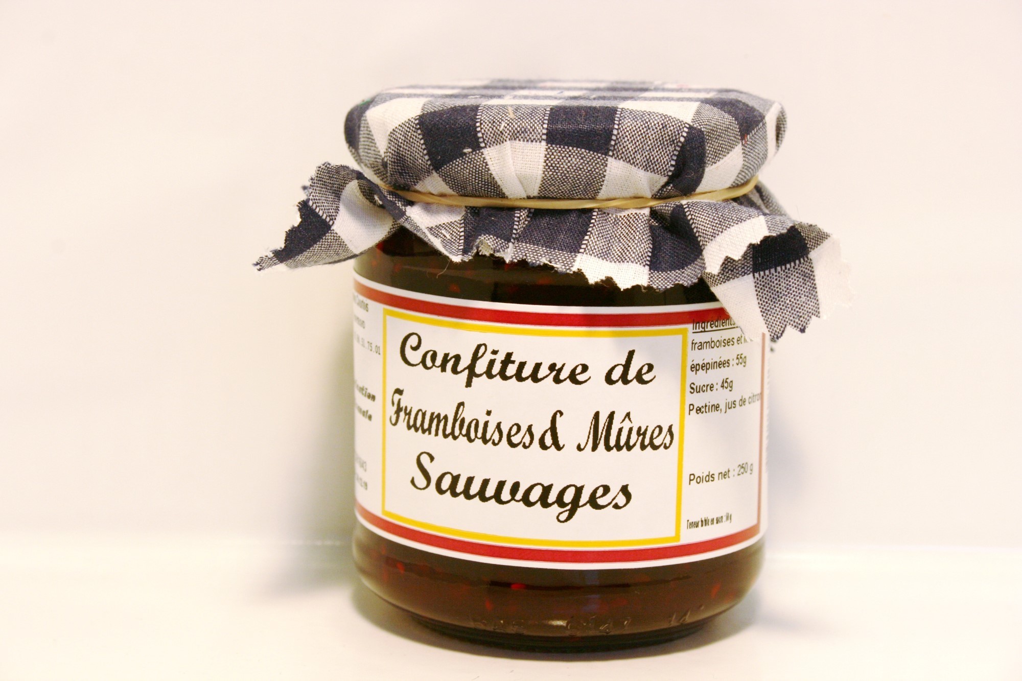 Confiture de Framboises et Mûres Sauvages - Confitures spécialités - Au